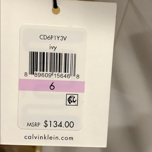 Calvin Klein ivory dress with gold hardware - Picture 8 of 9